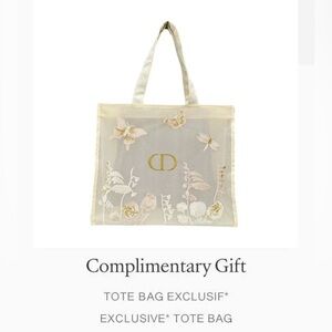 Dior Mesh Tote with Butterfly Embroidery